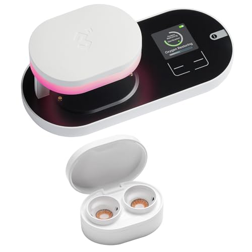 ReO2 Soft Contact Lens Cleaner for Moisture Retention, Advanced Cleaning Solution with Electrophoresis Technology, Deep Clean and Rehydrate in 10 Min, with Mirror and Tweezer (White)