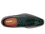 Stacy Adams Men's Gabardo Bike Toe Lace Up Oxford, Green, 14 Wide