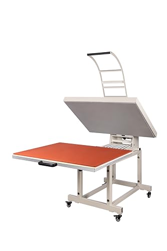 VeroFree 32x40 Large Format Manual Heat Press Machine with Stand, 8000w, 220v (No Plug) Ideal for Sublimation, Vinyl, and Heat Transfer Projects (White, 32x40 in)