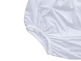 Haian Adult Incontinence Pull-on Plastic Pants PVC Pants 3 Pack (Large, White)