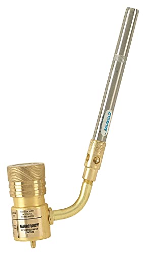 TURBOTORCH 0386-0403 STK-9 Hand Torch Kit for Soft Soldering and Brazing Copper, Brass, Steel, Bronze, Aluminum, Propane/Mapp Pro, Extreme Swirl Technology, 360 Degree, STK-R Regulator, ST-3 Tip