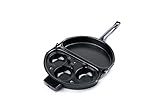 Fox Run Non-Stick Omelette Pan with Egg Poacher Set, 11.25 x 9.5 x 2.5 inches, Metallic