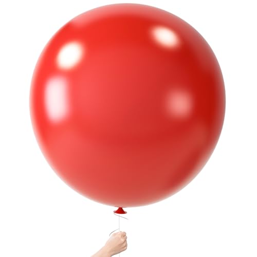LovesTown 4PCS Large 36inch Red Giant Balloons for Wedding Engagement Graduation Anniversary Decorations