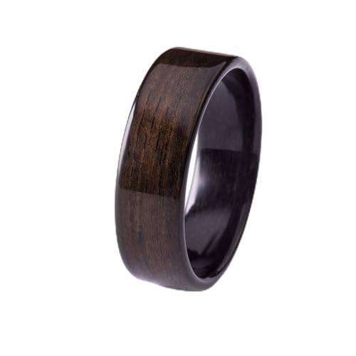 CNICK Tesla Key Ring Accessories: Handmade Wooden Ring for Model 3/Y/X/S to Replace Key Card Key fob. (9, Black Ebony)