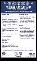Accuform PPG121 Safety Recognition & Event Supplies Specialty Supplies USERRA POSTER Language: English 14" x 8 1/2"
