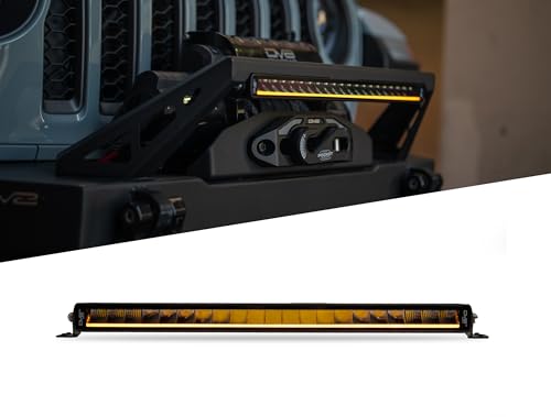 DV8 Offroad 20-Inch Halo Elite Single Row Light Bar with Accent Light | Flood & Spot Pattern | Driving & Off-Road Modes | 8,820 Lumens | 5700K Main Light | Amber or Clear Accent