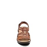 Clarks womens Leisa Janna Sandal, Tan Leather, 10 Wide US