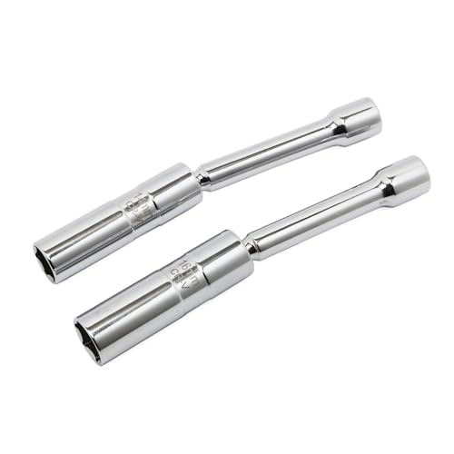 3/8" Drive x 6" Total Length Spark Plug Wrench 14mm+16mm Thin Wall Swivel Magnetic Spark Plug Socket 6-Point Spark Plug Socket Removal Tool