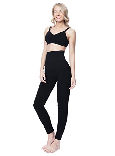 MOTHERS ESSENTIALS Postpartum High Waist Tummy Compression Control Slimming Leggings-shipping from USA (small, black)