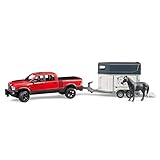 Bruder Ram 2500 Power Pick Up W Horse Trailer & Horse Vehicle