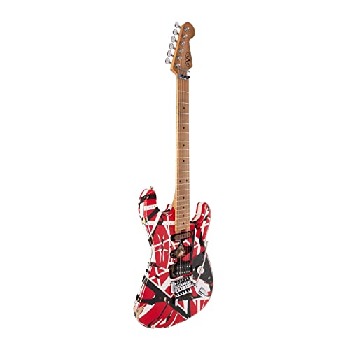 EVH Striped Series Frankenstein Relic - Red/Black/White
