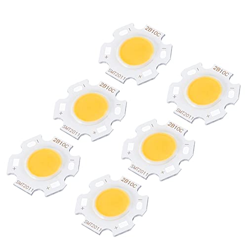 MECCANIXITY COB LED Light Chip Beads 20mm 10W 260mA Energy Saving Bulb for Spotlight Floodlight Pack of 10, Warm White