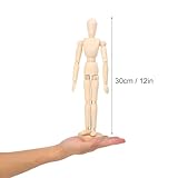 kukmakri 5 Pack Posable Art Figure Model - 12 Inch Wooden Mannequin, Natural Flexible Drawing Mannequin for Artists - Art Mannequin for Sketching, Painting & Posable Figure Design