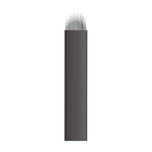 Mellie Microblading NANO U18 Microblading Blade 25 pcs - NANO 18 Pins .15mm Diameter Thinnest Blade On The Market - Best Microblading Blade for Crisp & Clean Strokes For Microblading Eyebrows