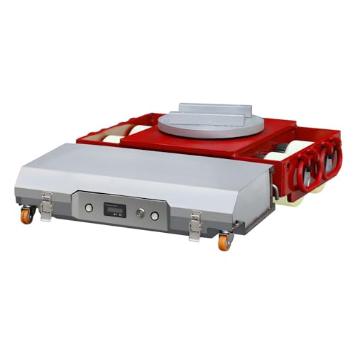 Heavy Duty 50 Ton Electric Machine Dolly Skate, Large Machinery Equipment Transporter, 360° Rotating Wireless Remote Control Machinery Skates Tank Transporter