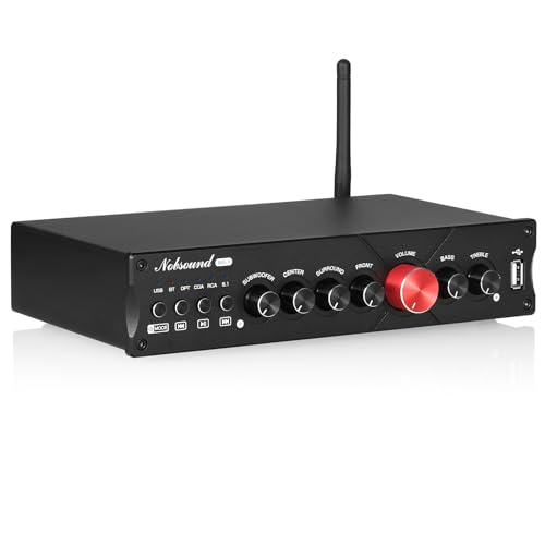 Nobsound HiFi 5.1 Channel Bluetooth Amplifier Stereo Home Theater Power Amp Subwoofer Amp