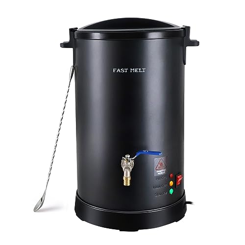 FAST MELT 24Lbs Soap Melter for Soap Making - Electric Soap Base Melting Pot Large Capacity with Heating Spout, Automatic Operation for Soap Business Easy Clean Fast Melting