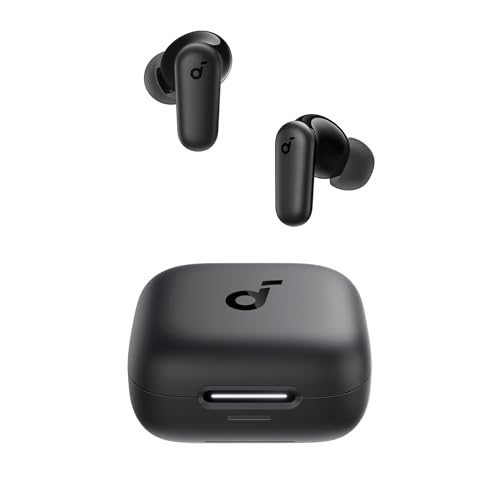 Soundcore P30i by Anker Noise Cancelling Earbuds, Strong and Smart Noise Cancelling, Powerful Bass, 45H Playtime, 2-in-1 Case and Phone Stand, IP54, Wireless Earbuds, Bluetooth 5.4 (Black)