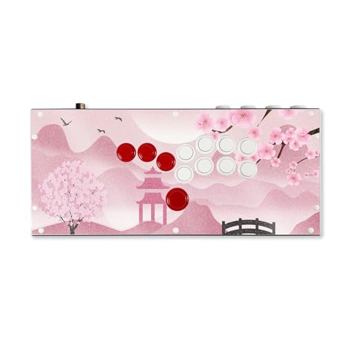 Glossy Glitter Gaming Skin Compatible with Hit Box (PS4/PC) - Cherry Blossom Dream - Premium 3M Vinyl Protective Wrap Decal Cover - Easy to Apply | Crafted in The USA by MightySkins