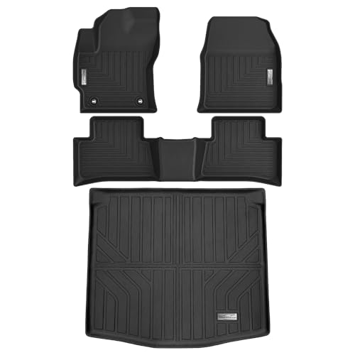 XINSHANGXIU Floor Mats & Cargo Liner for 2022 2023 2024 2025 Toyota Corolla Cross Hybrid (Includes FWD Gas Models),1st 2nd Row with Trunk Mat,TPE All Weather Protection Slush Floor Liner Black