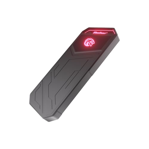 KingSpec Z5 2TB External SSD - 2100MB/s, Portable Solid State Hard Drives with RGB Light, Zinc Alloy Case, USB 3.2 Gen2x2 Interface, Compatible with Mobile Phone/PS4/Laptop/TV/PC (2TB)