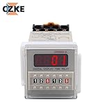 ZUC Digital LED Programmable Timer Relay Switch DH48S-1Z 0.01S-99H99M Socket Base AC/DC 12V 24V 36V 110V 220V 380V Delay Timer (Size : DCAC24V)