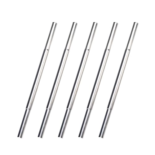Hateenru 5PCS Golf Club Extensions Steel Shaft Iron Length Extension Kit Repair Replacement, Silver