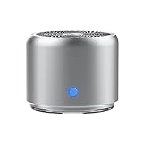 Travel Case Packed, EWA A103 Portable Bluetooth Wireless Mini Speaker with Passive Subwoofer, Brief Design, IP67 Waterproof, Tiny Body Loud Voice, Perfect for Shower, Room, Bike, Car (Silver)