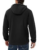 Pioneer Camp Men's Polar Fleece Jacket Sherpa Lined Warm Full Zip Up Hoodie Heavyweight Winter Jacket with Hood Outerwear