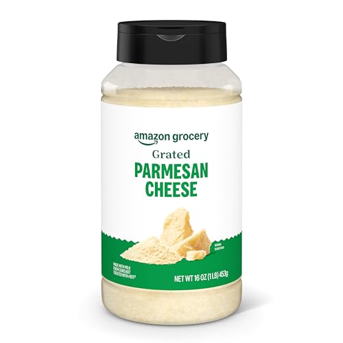 Amazon Grocery, Grated Parmesan Cheese Shaker, 16 Oz (Previously Happy Belly, Packaging May Vary)