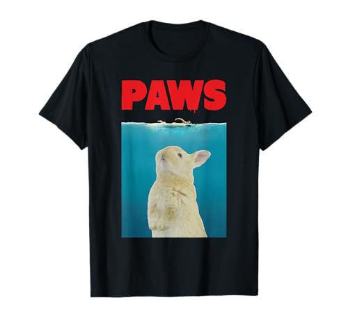 Paws Bunny T-Shirt Funny Parody | Rabbit Lover Gifts T-Shirt