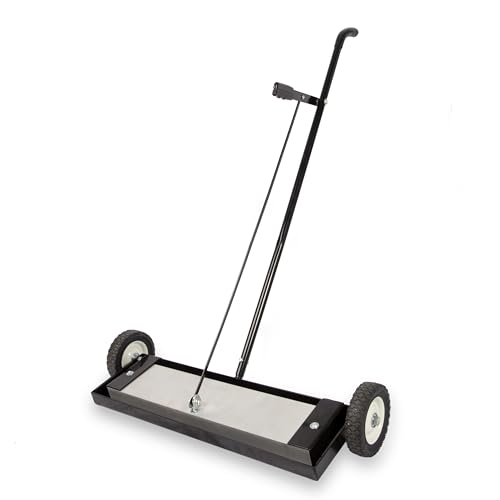Master Magnetics Heavy Duty Magnetic Sweeper - Heavy Duty Push-Type with Release, 24" Sweeping Width, MFSM24RX