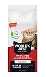 WORLD'S BEST CAT LITTER Multiple Cat Unscented, 32-Pounds - Natural Ingredients, Quick Clumping, Flushable, 99% Dust Free & Made in USA - Long-Lasting Odor Control & Easy Scooping