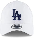 New Era MLB Core Classic 9TWENTY Adjustable Hat Cap One Size Fits All (Los Angeles Dodgers White)