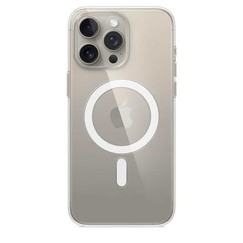 Apple iPhone 15 Pro Max Clear Case with MagSafe: Lightweight Phone Case, Wireless Charging Compatible, Smooth Glossy Finish