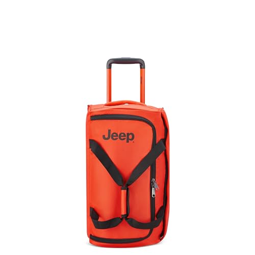 Jeep JS009D Two Wheel Rolling Travel Duffle Bag, Orange, 20 Inch