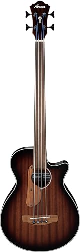 Ibanez AEGB24FE AEG Fretless Acoustic-electric Bass Guitar - Mahogany Sunburst