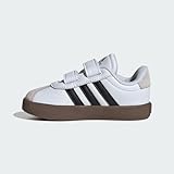 adidas Baby VL Court 3.0 Sneaker, White/Black/Grey, 4 US Unisex Infant