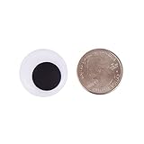 DECORA 500 Pieces 25mm Plastic Wiggle Eyes Self-adhesive Googly Eyes for Scrapbooking DIY Crafts Doll Masking Supply