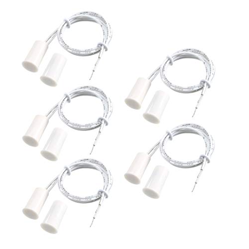 VictorsHome Magnetic Reed Switch RC-33 NO Recessed Wired Window Door Contact Sensor for Home Security and Burglar Alarm Systems 5 Pcs