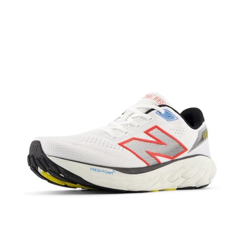 New Balance Men's M880C14 Running Shoe, White/NEO Flame/Black, 11