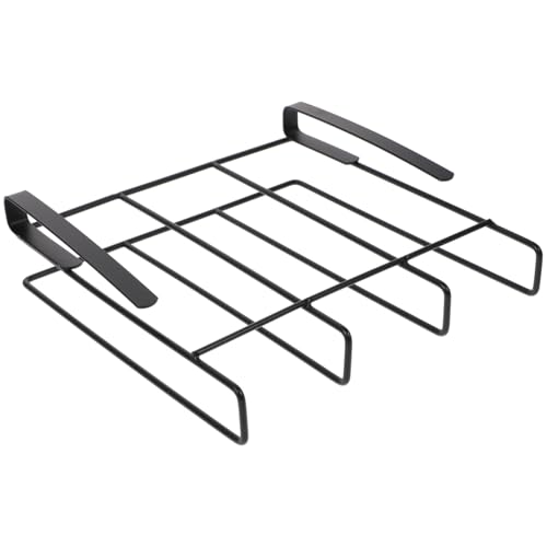 Housoutil Under Cabinet Cutting Board Holder, Stainless Steel Hanging Cutting Board Holder, Under Shelf Storage Stand for Pot Lids, And Utensils