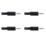 Fancasee 4 Pack 3.5mm Replacement Repair Plug Jack TRS 3 Pole Stereo Male Plug 1/8" 3.5mm Solder Type DIY Audio Cable Connector for Headphone Headset Earphone Cable Repair