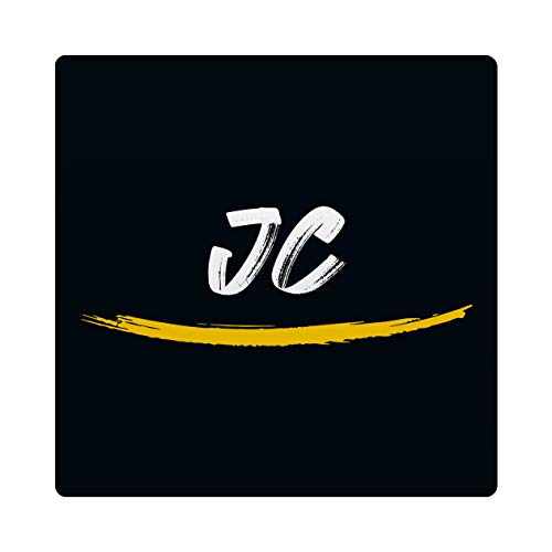 Makoroni - Jc Name Ceramic 4x4 inc Drink Coaster Design #2 w/Cork Backing