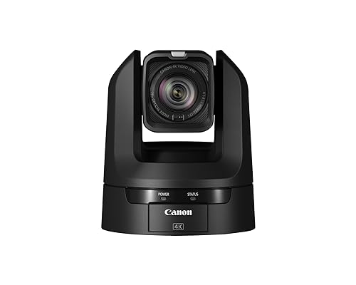 Canon CR-N100 PTZ Camera (Black), 20x Optical Zoom, 4K UHD Video, Professional Productions, House of Worship, Education, Broadcast, Corporate, Events