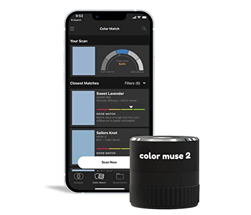 COLOR MUSE 2 Colorimeter Paint Color Matching Tool, Digital Color Values, Sensor, Reader for Paint Matching and Scanner for Painters & Designers