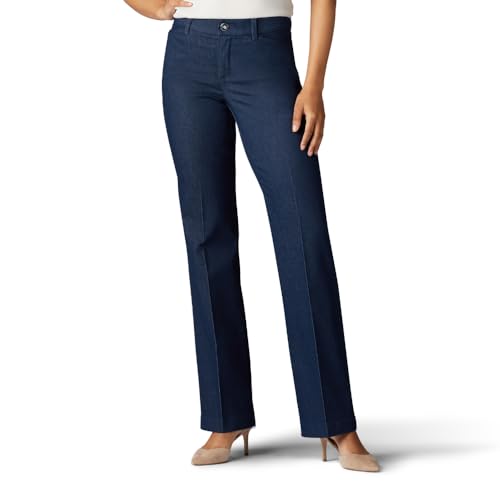 Lee Women's Ultra Lux Comfort with Flex Motion Trouser Pant Indigo Rinse 14 Medium
