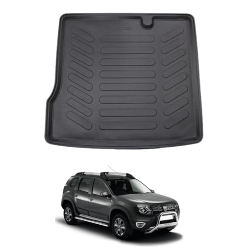 ıkc store For Dacia Renault Duster 2 WD (4x2) 2009 2010 2011 2012 2013 2014 2015 2016 2017 All Protection Cargo Liner Trunk Mat Fresh Design Heavy Duty Trimmable Trunk Liner, Black