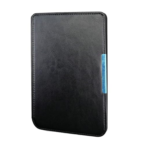 ZZOUGYY E-Reader Cover for Pocketbook Touch Lux 3 614 615 624 625 626, Ultra Slim Folio Leather Case for Pocketbook Touch Lux 3 PB614/615/624/625/626 Plus E-Book (Black)