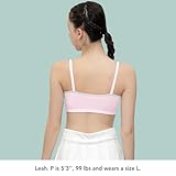 SALIA GIRL Sport Cami Bras Cotton for Teens Girls Training Bras 10-16 with Adjustable Straps Fixed Pads, Medium